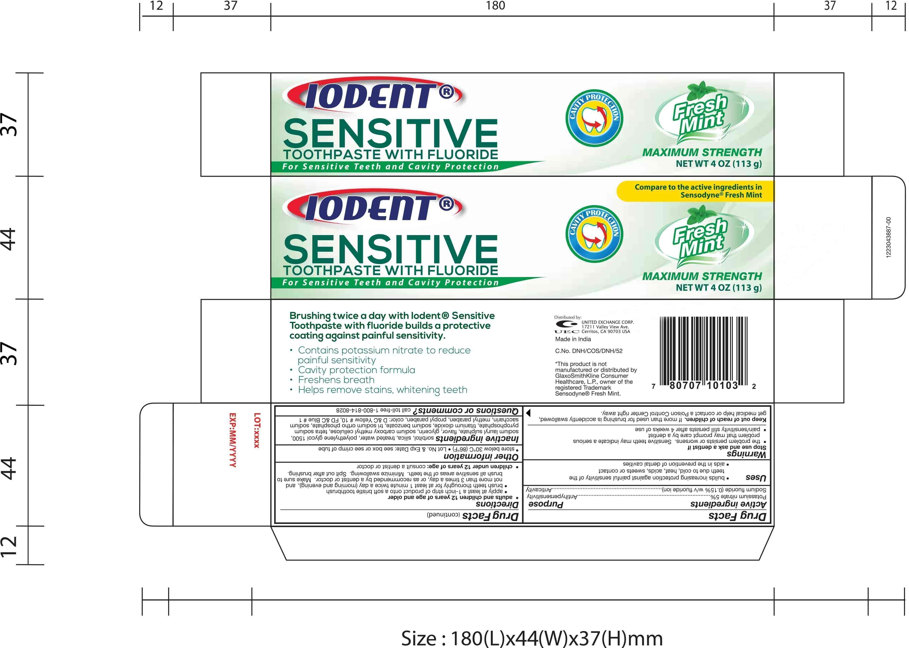 Iodent Sensitive Fresh Mint